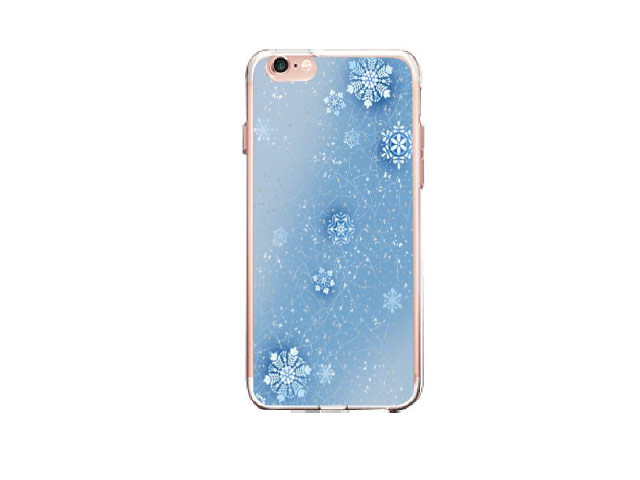 Чехол Azulo Fancy case для Apple iPhone 7 (Snowflakes, гелевый)