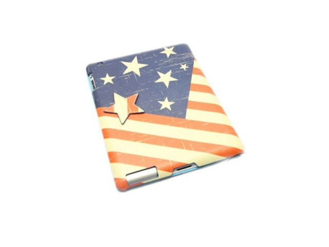 Чехол Nextouch I Love USA для Apple iPad 2/new iPad (с рисунком, кожанный)