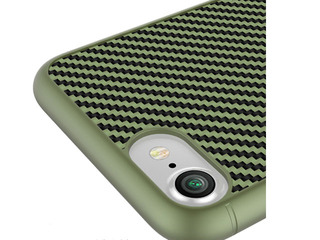Чехол Nillkin Synthetic fiber для Apple iPhone 7 (зеленый, карбон)