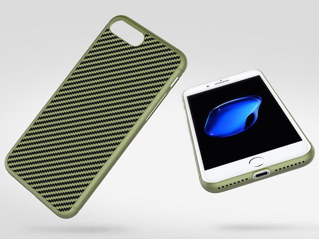 Чехол Nillkin Synthetic fiber для Apple iPhone 7 plus (зеленый, карбон)
