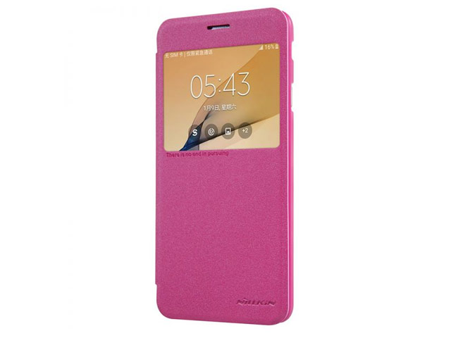 Чехол Nillkin Sparkle Leather Case для Samsung Galaxy J5 Prime (розовый, винилискожа)