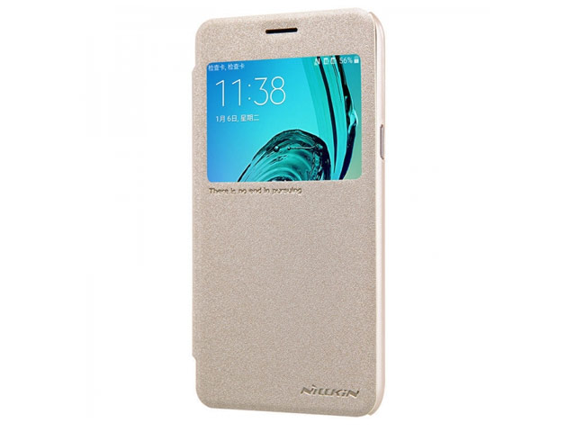 Чехол Nillkin Sparkle Leather Case для Samsung Galaxy J5 Prime (золотистый, винилискожа)