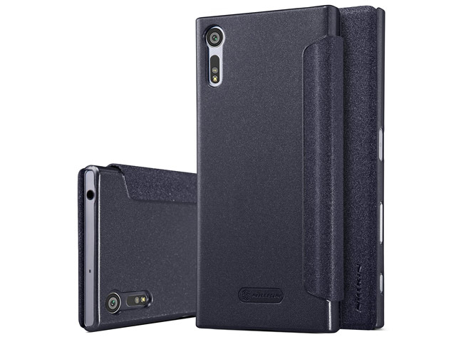 Чехол Nillkin Sparkle Leather Case для Sony Xperia XZ (темно-серый, винилискожа)