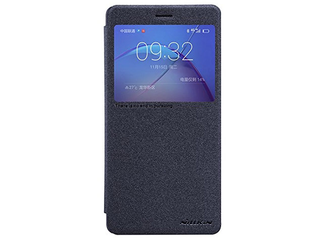 Чехол Nillkin Sparkle Leather Case для Huawei Honor 6X (темно-серый, винилискожа)