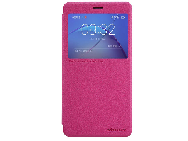 Чехол Nillkin Sparkle Leather Case для Huawei Honor 6X (розовый, винилискожа)