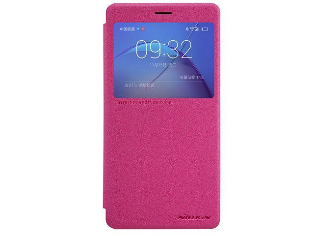 Чехол Nillkin Sparkle Leather Case для Huawei Honor 6X (розовый, винилискожа)
