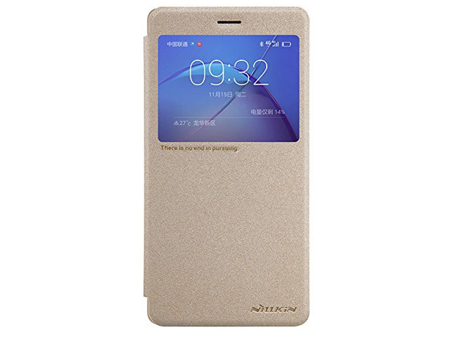 Чехол Nillkin Sparkle Leather Case для Huawei Honor 6X (золотистый, винилискожа)