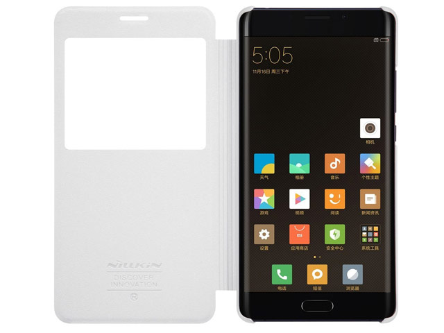 Чехол Nillkin Sparkle Leather Case для Xiaomi Mi Note 2 (белый, винилискожа)
