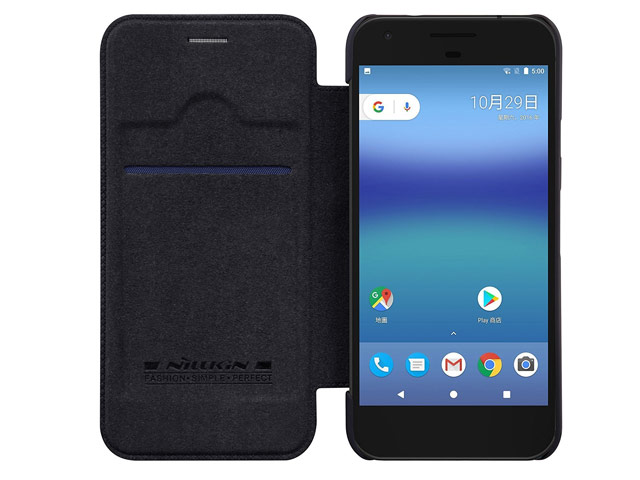 Чехол Nillkin Qin leather case для Google Pixel XL (черный, кожаный)