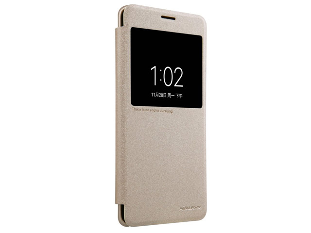 Чехол Nillkin Sparkle Leather Case для Xiaomi Mi Note 2 (золотистый, винилискожа)