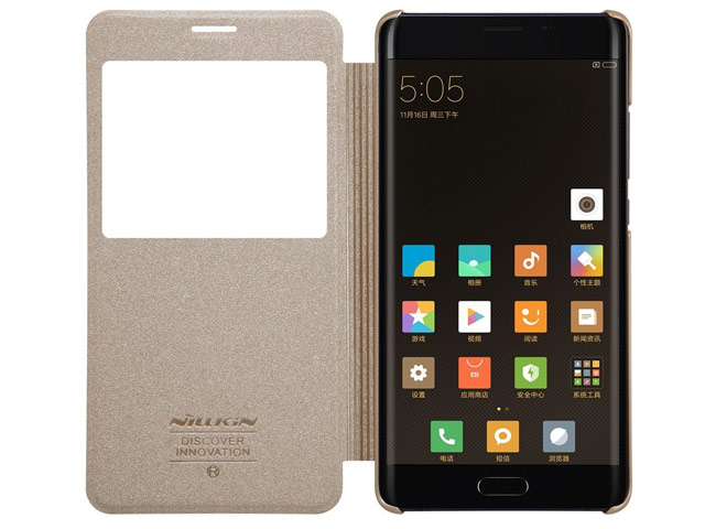 Чехол Nillkin Sparkle Leather Case для Xiaomi Mi Note 2 (золотистый, винилискожа)