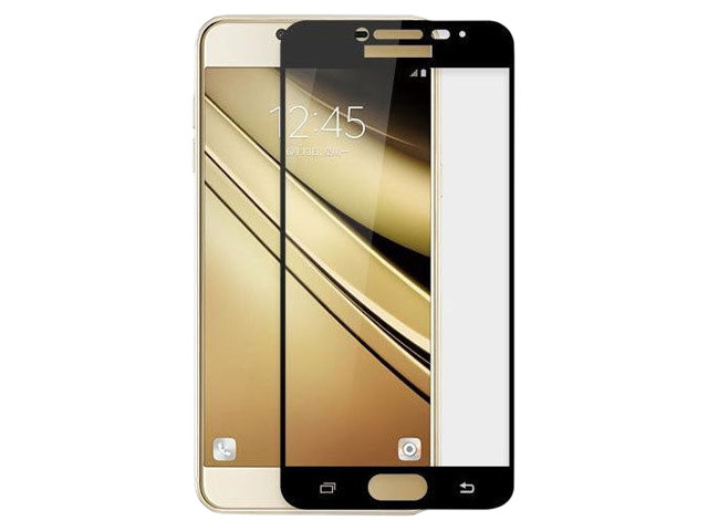 Защитная пленка Yotrix 3D Glass Protector для Samsung Galaxy C5 C5000 (стеклянная, черная)