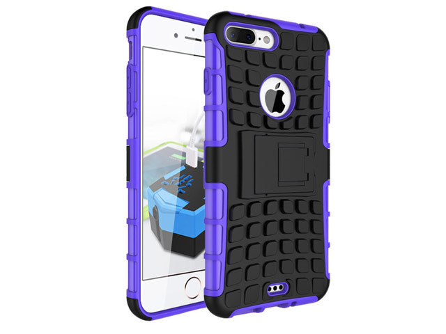 Чехол Yotrix Shockproof case для Apple iPhone 7 plus (фиолетовый, пластиковый)