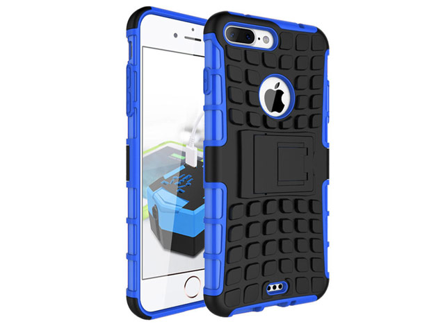 Чехол Yotrix Shockproof case для Apple iPhone 7 plus (синий, пластиковый)