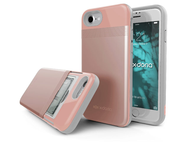 Чехол X-doria Stast Case для Apple iPhone 7 (розово-золотистый, пластиковый)