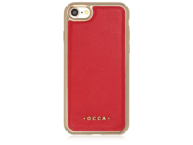 Чехол Occa Absolute Collection для Apple iPhone 7 (красный, кожаный)