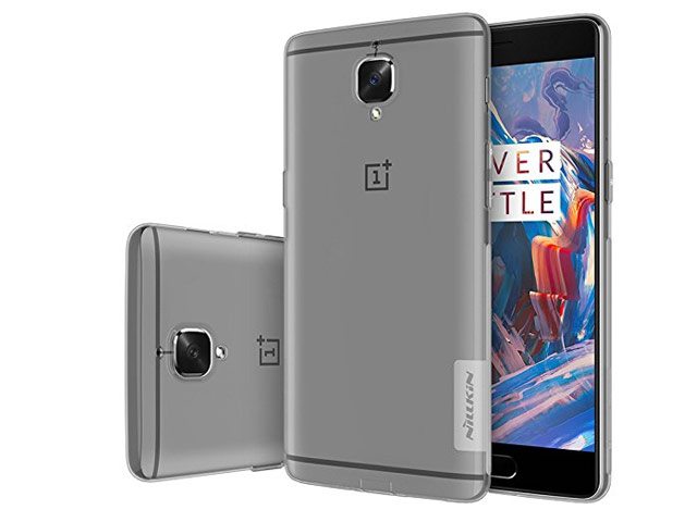 Чехол Nillkin Nature case для OnePlus 3 (серый, гелевый)