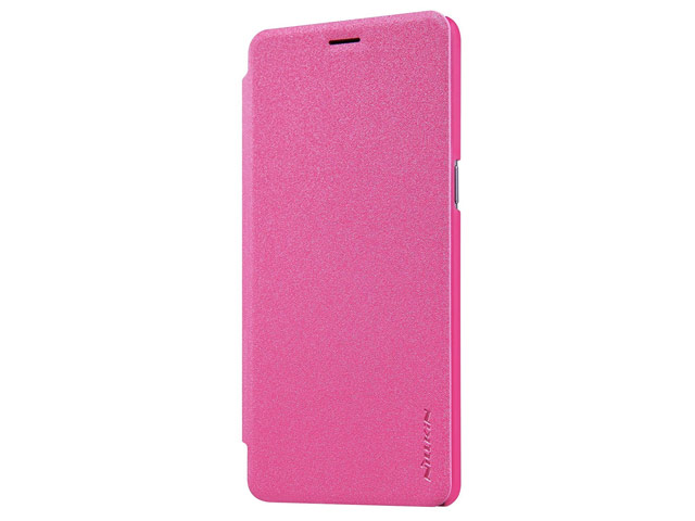 Чехол Nillkin Sparkle Leather Case для OnePlus 3 (розовый, винилискожа)
