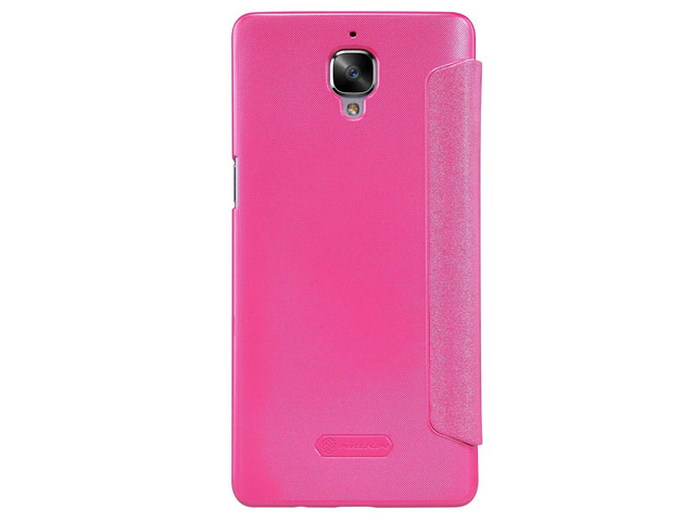 Чехол Nillkin Sparkle Leather Case для OnePlus 3 (розовый, винилискожа)