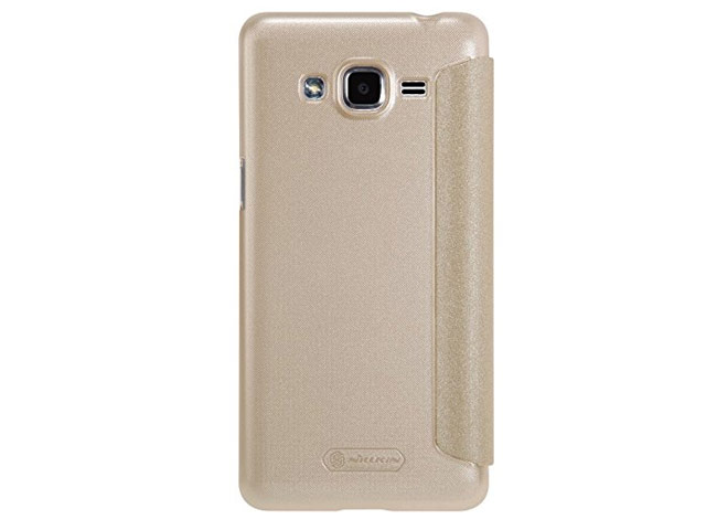 Чехол Nillkin Sparkle Leather Case для Samsung Galaxy J2 Prime (золотистый, винилискожа)
