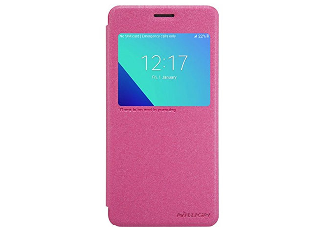 Чехол Nillkin Sparkle Leather Case для Samsung Galaxy J2 Prime (розовый, винилискожа)