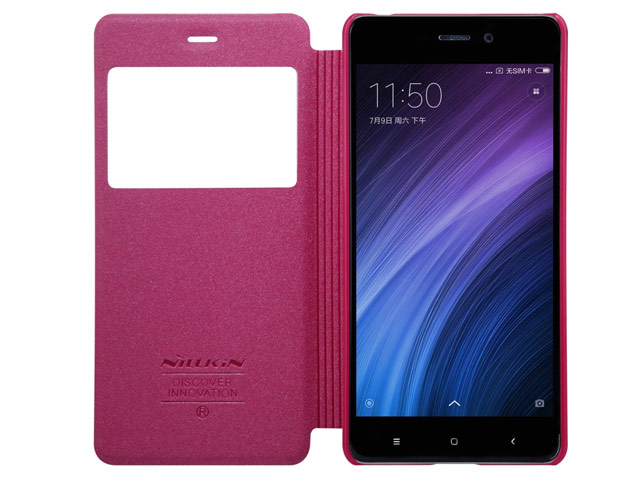 Чехол Nillkin Sparkle Leather Case для Xiaomi Redmi 4 (розовый, винилискожа)