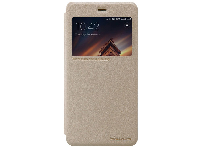 Чехол Nillkin Sparkle Leather Case для Xiaomi Redmi 4A (золотистый, винилискожа)