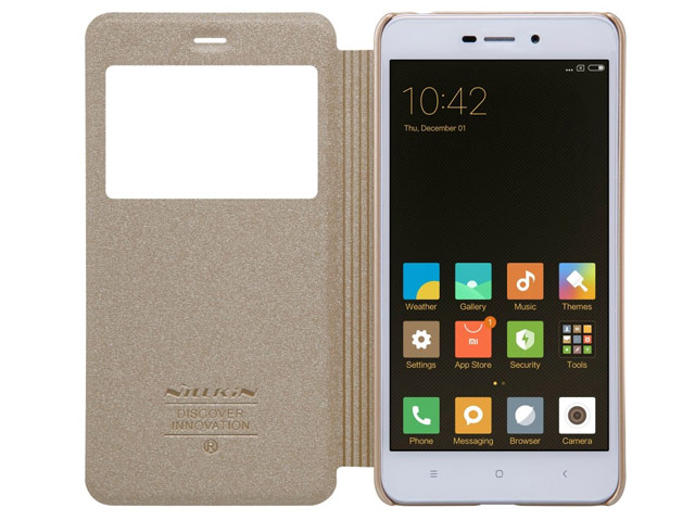 Чехол Nillkin Sparkle Leather Case для Xiaomi Redmi 4A (золотистый, винилискожа)