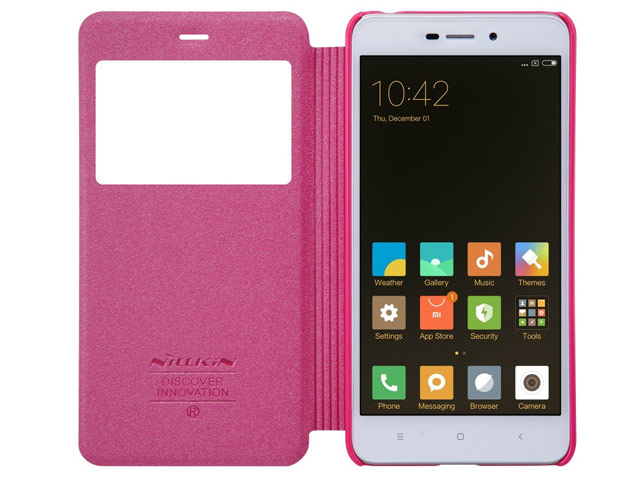 Чехол Nillkin Sparkle Leather Case для Xiaomi Redmi 4A (розовый, винилискожа)
