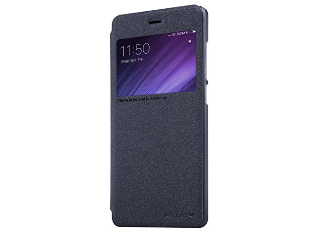 Чехол Nillkin Sparkle Leather Case для Xiaomi Redmi 4 prime (темно-серый, винилискожа)