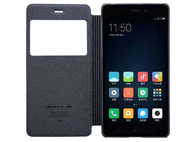Чехол Nillkin Sparkle Leather Case для Xiaomi Redmi 4 prime (темно-серый, винилискожа)