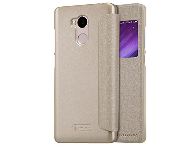 Чехол Nillkin Sparkle Leather Case для Xiaomi Redmi 4 prime (золотистый, винилискожа)