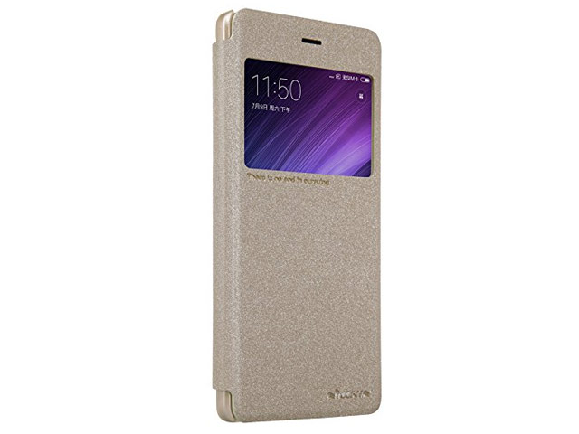 Чехол Nillkin Sparkle Leather Case для Xiaomi Redmi 4 prime (золотистый, винилискожа)