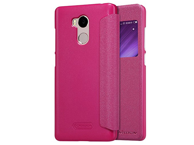 Чехол Nillkin Sparkle Leather Case для Xiaomi Redmi 4 prime (розовый, винилискожа)