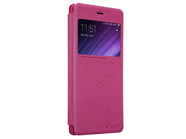 Чехол Nillkin Sparkle Leather Case для Xiaomi Redmi 4 prime (розовый, винилискожа)