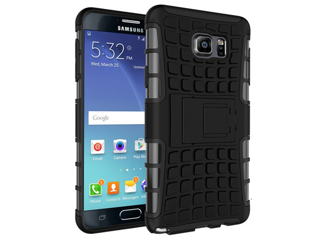 Чехол Yotrix Shockproof case для Samsung Galaxy Note 5 N920 (черный, пластиковый)