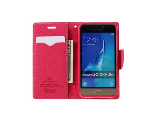 Чехол Mercury Goospery Fancy Diary Case для Samsung Galaxy J1 2016 J120 (розовый, винилискожа)