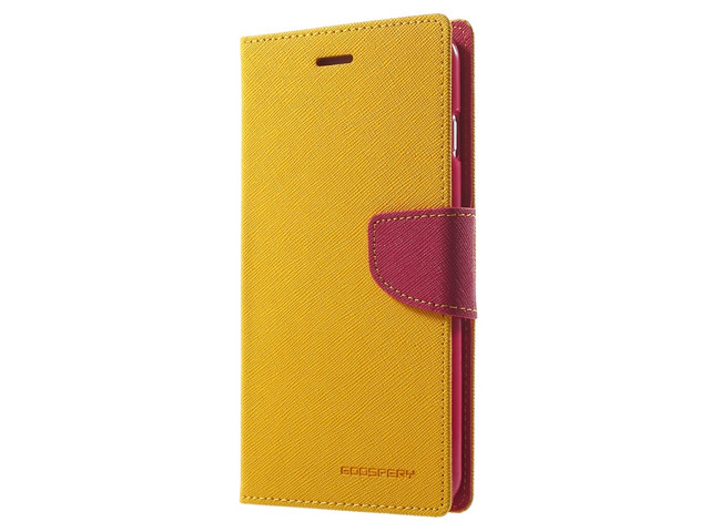 Чехол Mercury Goospery Fancy Diary Case для Samsung Galaxy J1 2016 J120 (желтый, винилискожа)