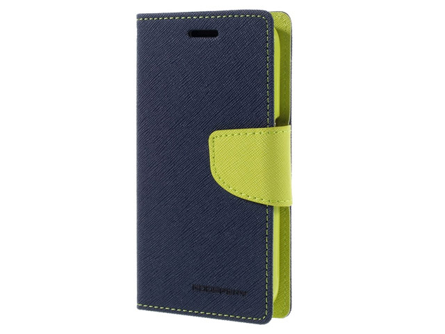 Чехол Mercury Goospery Fancy Diary Case для Samsung Galaxy J1 2016 J120 (синий, винилискожа)