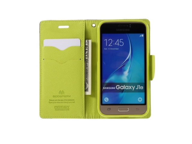 Чехол Mercury Goospery Fancy Diary Case для Samsung Galaxy J1 2016 J120 (синий, винилискожа)