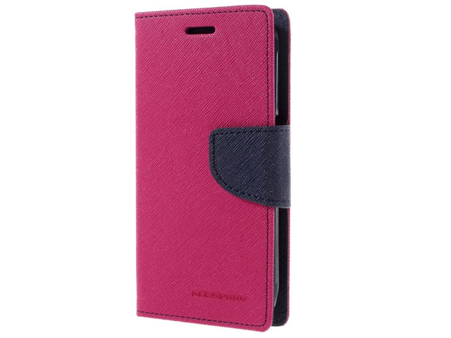 Чехол Mercury Goospery Fancy Diary Case для Samsung Galaxy J1 2016 J120 (малиновый, винилискожа)