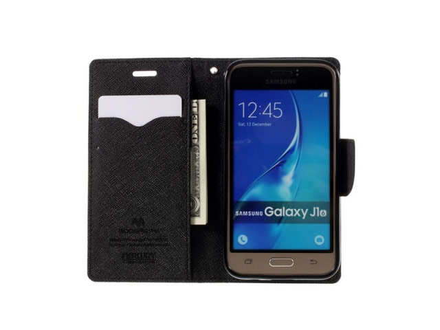 Чехол Mercury Goospery Fancy Diary Case для Samsung Galaxy J1 2016 J120 (коричневый, винилискожа)