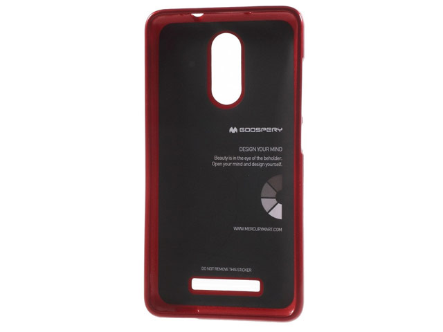 Чехол Mercury Goospery Jelly Case для Xiaomi Redmi Note 3 (красный, гелевый)