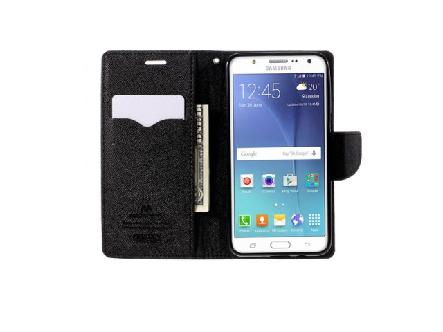 Чехол Mercury Goospery Fancy Diary Case для Samsung Galaxy J5 2016 J510 (черный, винилискожа)