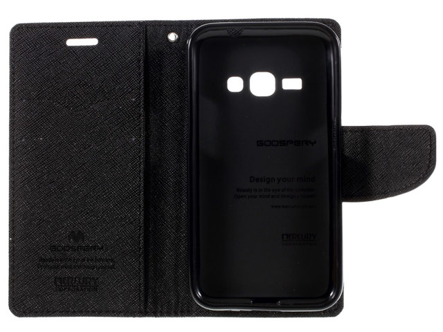 Чехол Mercury Goospery Fancy Diary Case для Samsung Galaxy J5 2016 J510 (черный/коричневый, винилискожа)