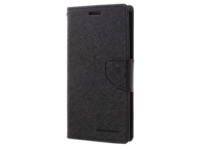 Чехол Mercury Goospery Fancy Diary Case для Samsung Galaxy J3 2016 J320 (черный, винилискожа)