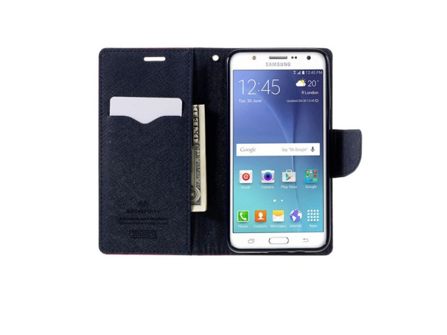 Чехол Mercury Goospery Fancy Diary Case для Samsung Galaxy J3 2016 J320 (малиновый, винилискожа)