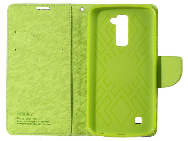 Чехол Mercury Goospery Fancy Diary Case для LG K10 (зеленый, винилискожа)