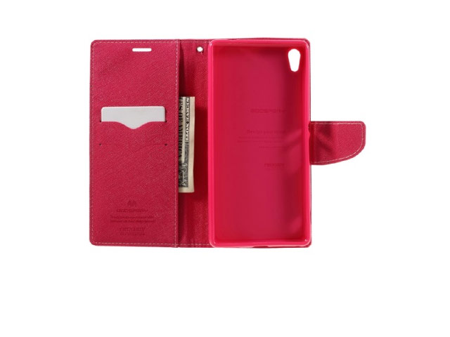 Чехол Mercury Goospery Fancy Diary Case для Sony Xperia X (розовый, винилискожа)