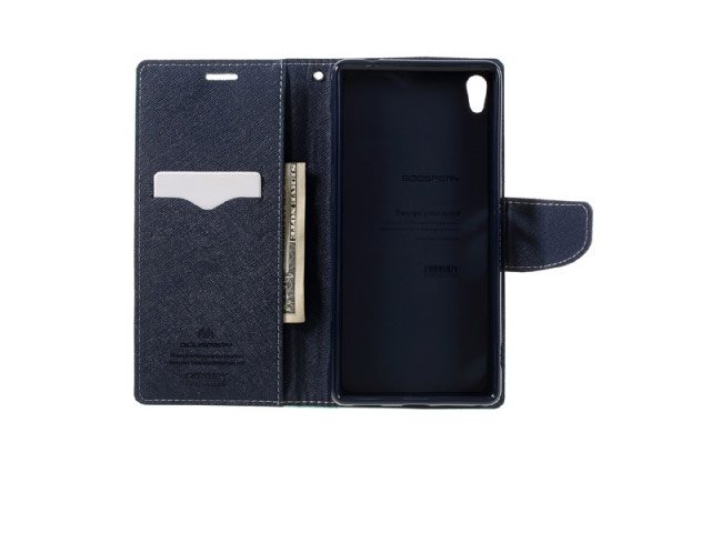 Чехол Mercury Goospery Fancy Diary Case для Sony Xperia X (голубой, винилискожа)